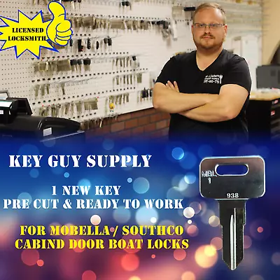 938 Mobella Key. Pre Cut For Southco And Mobella Boat Locks. Licensed Locksmith. • $9.95