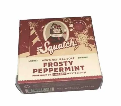 Dr. Squatch Limited Edition Frosty Peppermint Soap Cold Process Natural 5oz • £13.49