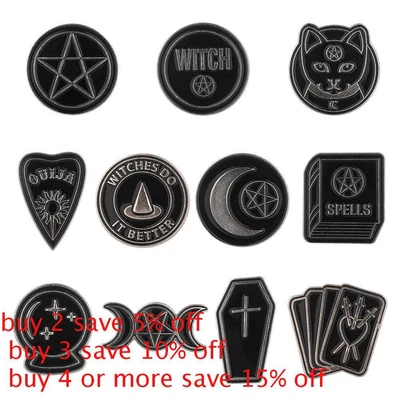 $14.81 • Buy Dripping Oil Cartoon Witches Spells Brooch Clothes Lapel Pin Badge Enamel Pins