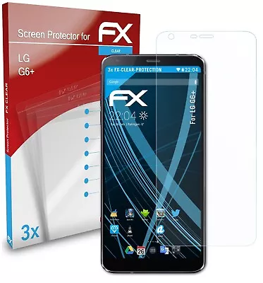 AtFoliX 3x Screen Protection Film For LG G6+ Screen Protector Clear • £12.49