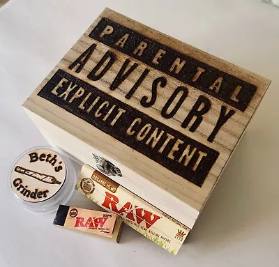 £25.99 • Buy Custom Rolling Box Herb Stash Box Gift Set Personalised Grinder Smoker Stoner 