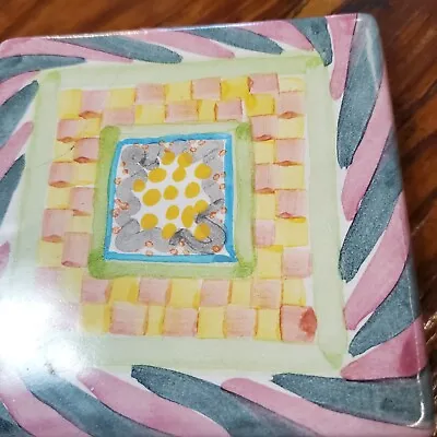 MacKenzie Childs 1998 Taylor Rose Cottage Coaster • $18