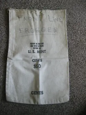 Vintage U. S. Mint Cent $50  Canvas Coin Bank Bag • $3.50