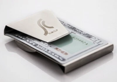 $7.97 • Buy New Slim Clip Brand Stainless Steel Money Clip Credit Card ID Holder Wallet