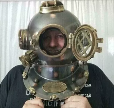 US Navy Antique Helmet Full Size Divers Diving Helmet Scuba Mark V Gift • $149