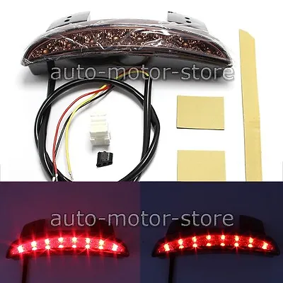 Motorcycle Smoke Fender Led Tail Light For Harley Nightster Fat Bob Xl 883 1200 • $19.40