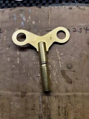 Clock Key Mainspring Winder Brass Size 8. • $11.99