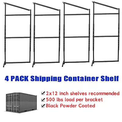 4PACK Shipping Container Shelf Shipping Container Rack Steel Hanging Shelf Rack • $279.99