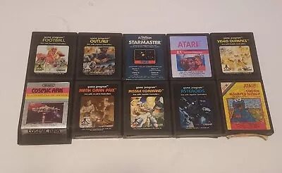 Atari Lot Of 10 Used Untested Games Football Outlaws Starmaster E.T. • $19.99