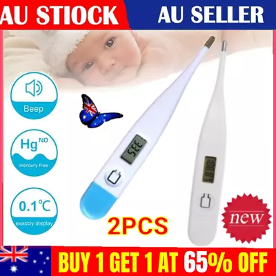 2 PCS Personal LCD Medical Body Thermometer Adult Child Baby Oral Rectal Digital • $3.69