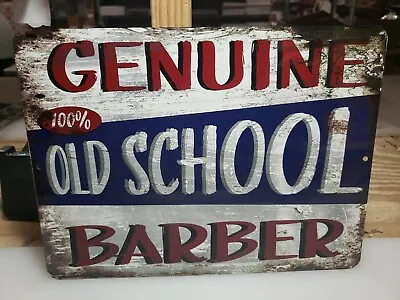 $19.99 • Buy Vintage Looking Sign, OLD SCHOOL BARBER, Salon Supply, BARBER Shop Signs, Decor