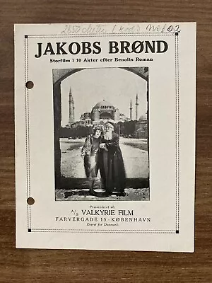 Le Puits De Jacob Betty Blythe Léon Mathot Malcolm Tod 1925 Danish Movie Program • $19.99