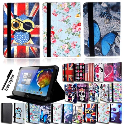 £3.96 • Buy PU Leather Universal Tablet Stand Folio Cover Case For 7 8 9 10 Inch Tablet +Pen
