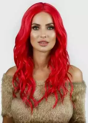 Milan By Illusionz Long Wavy Synthetic Lace Front Wig Color: Cherry Red NWT • $99