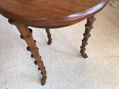 Rare Old 20th Century Wood Table From Italy With Carved Wood Legs • $699