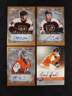 Philadelphia Flyers AUTO LOT (4) Daniel Briere/Mike Richards/Jeff Carter/Biron • $44.15
