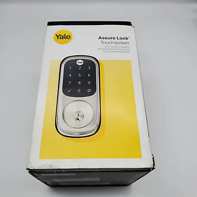 Yale Assure Lock Single Cylinder Deadbolt Touchscreen Keypad Satin Nickel YRD226 • $100