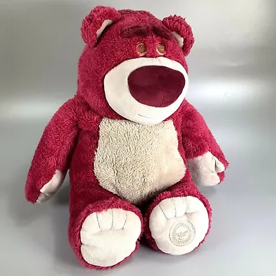 Disney Store Lotso Bear Plush 16” Toy Story Strawberry Scented Stamped Soft Toy • £11.99