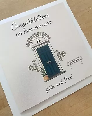 £3.45 • Buy Personalised New Home Card- House Warming Card - New Home - Congratulations