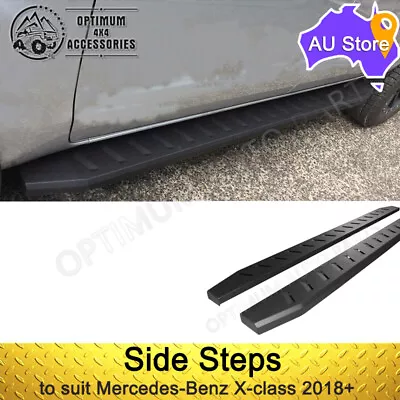 To Suit Mercedes-Benz X-class 2018+ With Heavy Duty Black Steel Side Steps • $287.10