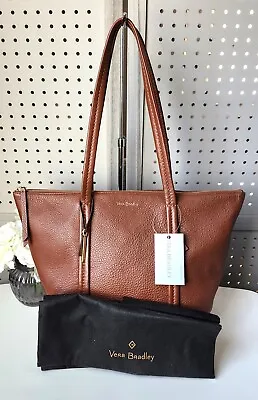 Nwt Vera Bradley Sycamore Leather Shopper -mallory Mesa Brown • $119