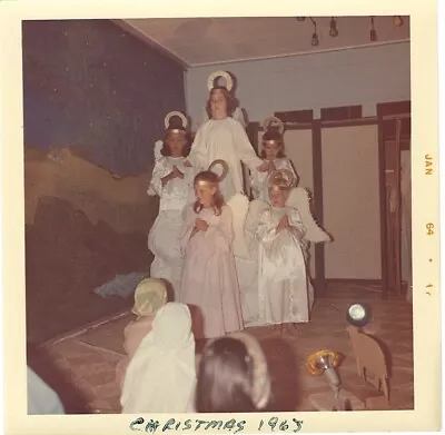 Vintage Photograph Angels Christmas 1965  • $4.99