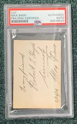 Max Baer Signature Psa/dna Certified • $450