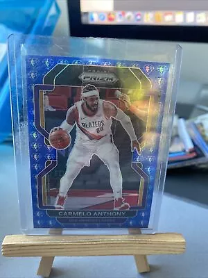 $7 • Buy 2021-22 NBA Panini Prizm Carmelo Anthony 75th Anniversary Blue Diamond Prizm...