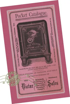 Victor Safe + Lock Co (1888) Sales Catalog W 1910 Supplement Product Samples • $32.95