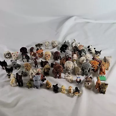 MIXED LOT OF 60 MINIATURE Felt Or Flocked Material  ANIMALS- Dogs Horses • $28