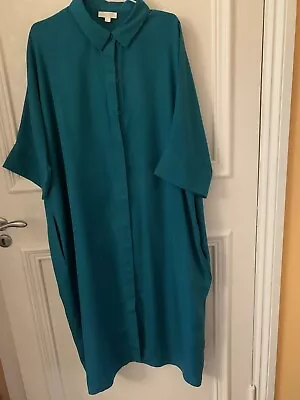Cos Oversized Deep Turquoise Shirt Dress. Size L 18+VGC • £30