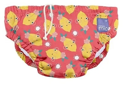 Bambino Mio Reusable Swim Nappy Pants - 6 - 12 Months Or 7 -9kg Lemon Twist NEW • £6.95