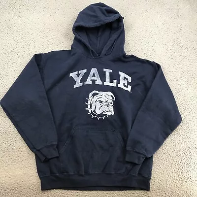 YALE University Sweater Womens Medium Blue Ivy League Bulldog Hoodie 46613 • $21.99