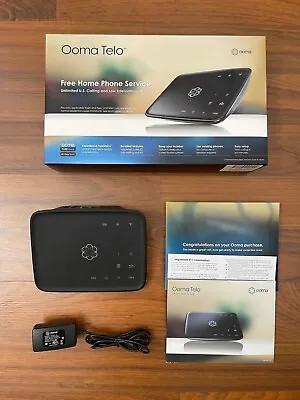 Ooma TELO Black Built-in DECT 6.0 Technology VOIP Home Phone Service Unit • $14.99