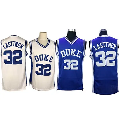 Men's Retro DUKE Christian Laettner #32 Basketball Jersey Stitched SMLXL2XL • $32.39