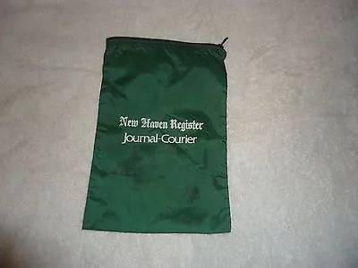 $45 • Buy Vintage NEW HAVEN REGISTER - JOURNAL-COURIER Carrier Canvas Coin-Bag Rare