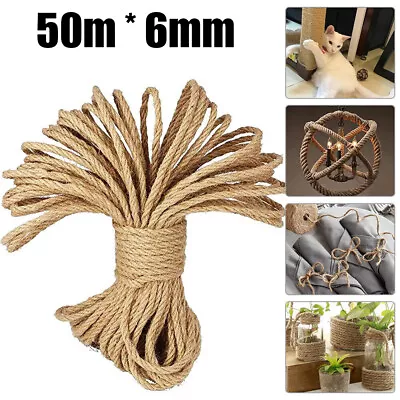 Natural Sisal Rope Cat Cats Scratching Post Claw Control Toys Crafts Pets Animal • £13.89
