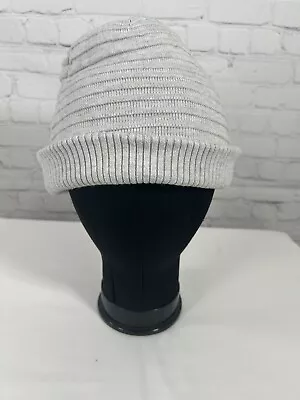 Lululemon Sweet And Sherpa Beanie Ribbed Light Grey Fleece Lined Tuque Hat • $28