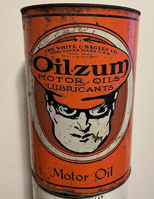 White & Bagley Oilzum Americas Finest Motor Oil & Lubricants Tin Can 5 Quart • $1399.99