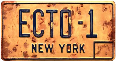 £7.49 • Buy Ghostbusters Ecto-1 Afterlife Replica Metal License Plate Prop Christmas Gift