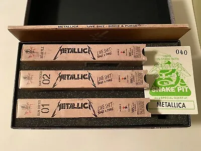 Metallica Live Sh!! Binge + Purge Box Set 3 VHS Book NEW Stencil & Pass NO CDs • $24.60