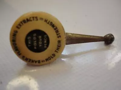 1 1/2  Vintage Advertising Pencil/pen Topper Clip Baker's Flavoring Extracts • $9.99
