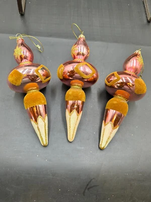 $10 • Buy Lot Of 3 Vintage Glass Christmas Ornaments