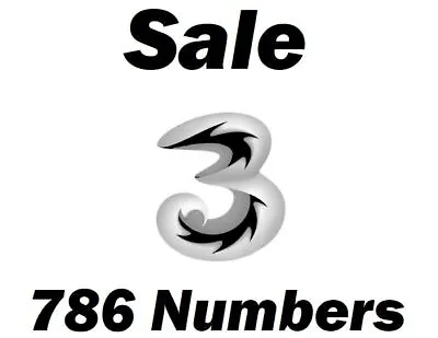 Three 3 Number Sim Card Gold Mobile Vip Easy Business Phone Golden Memorable 786 • £27.86