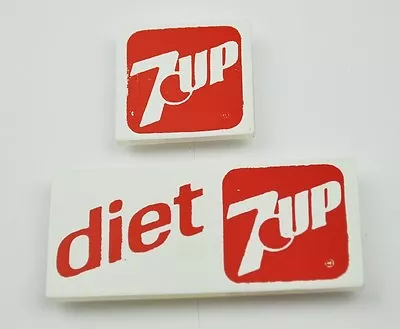 Dr. Pepper 7up + Diet 7 Up USA Plastic Labels Vending Machine Signage • £7.96