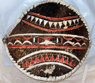 Authentic 18” Handmade Hide African Maasai Warrior Shield Masai Mara Kenya • £154.33