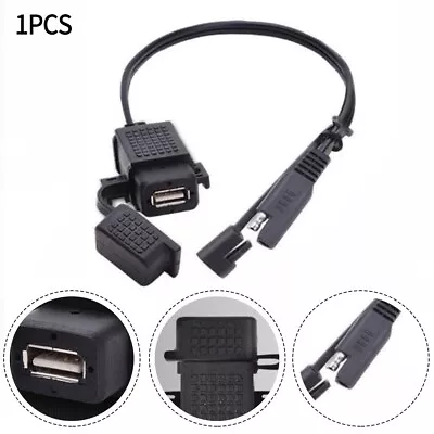 Waterproof Motorcycle SAE To USB Charger Adapter Cable Inline Fuse FOR Phone GPS • $28.35