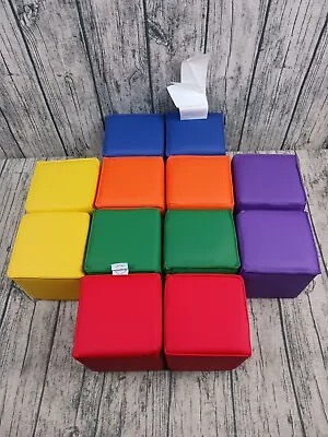 ECR4Kids SoftZone Patchwork Toddler Building Blocks Foam Cubes N.I.B / Open Box • $94.40