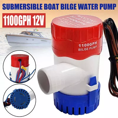 1100GPH 12V DC Electric Marine Submersible Bilge Sump Water Pump For Boat Yacht • $11.99