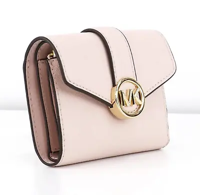 Michael Kors Carmen Flap Bifold Wallet Powder Blush Nwt • $65